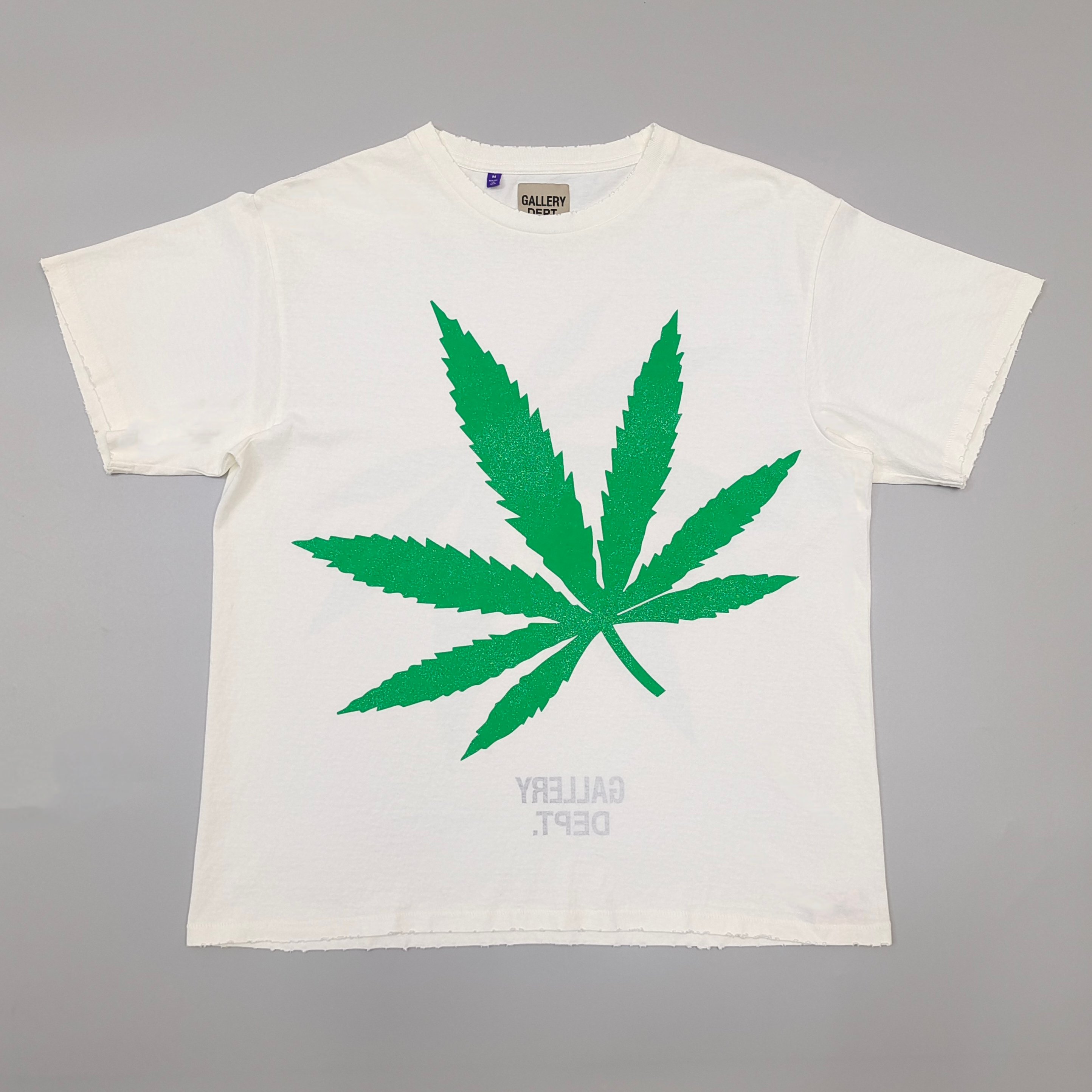 1:1 quality version 28270378 Front and back large green leaf print Tee