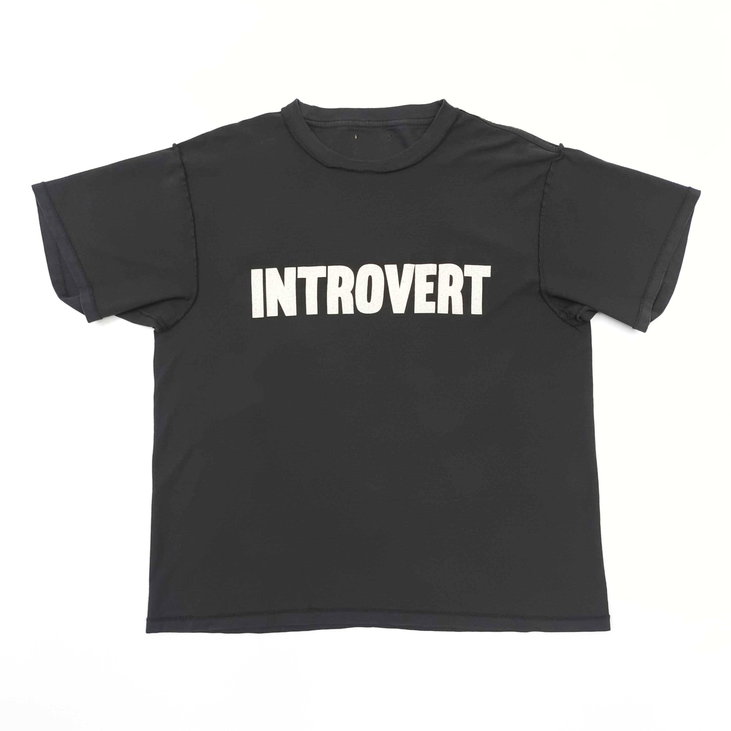1:1 quality version 28321426 Extrovert Letter Print Washed Version Tee