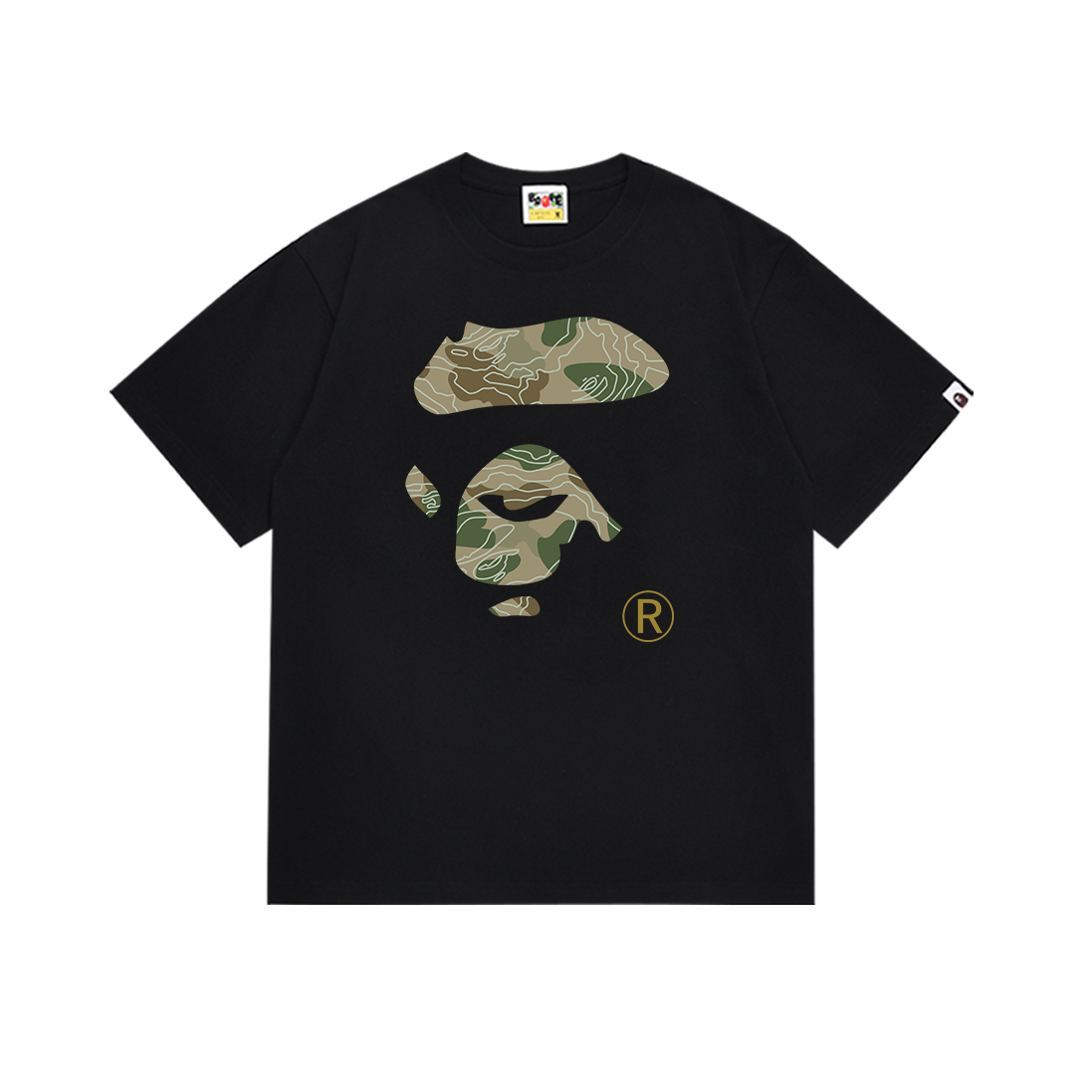 Line Camouflage Ape Face Tee 2 colors
