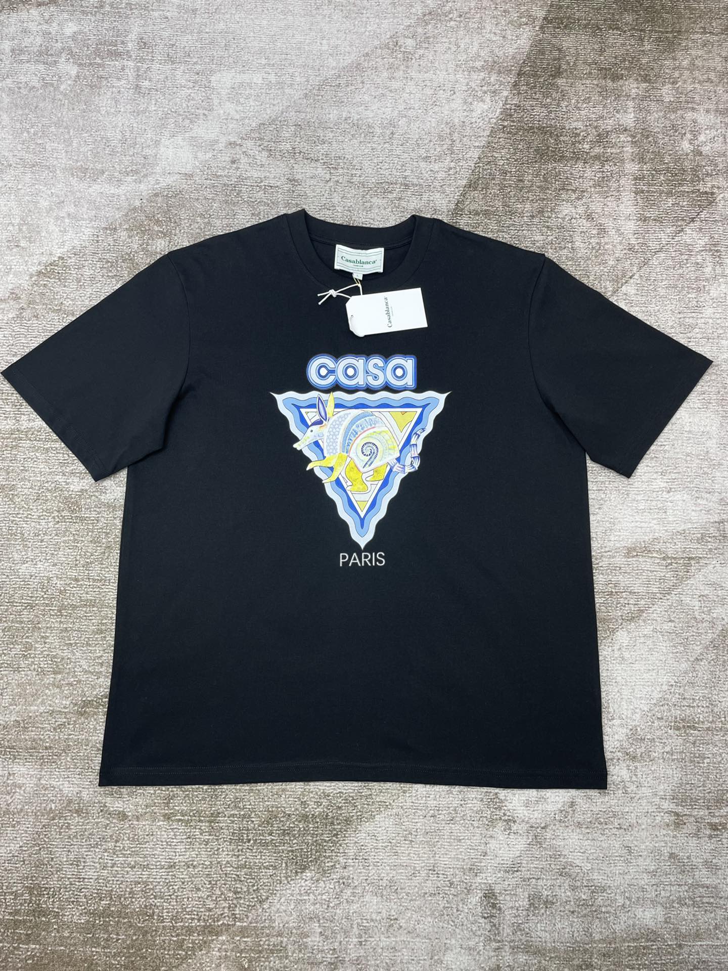 1:1 quality version Prancing Pony Short Sleeve teeTriangle Crocodile Print tee 2 colors