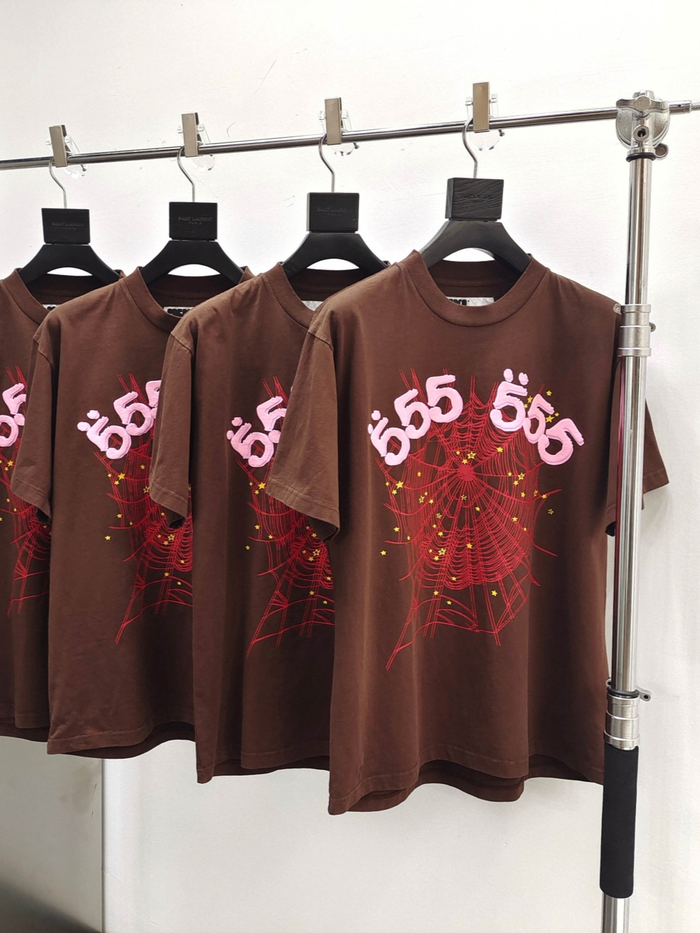 1:1 quality version 555 Red Spider Web Print Tee