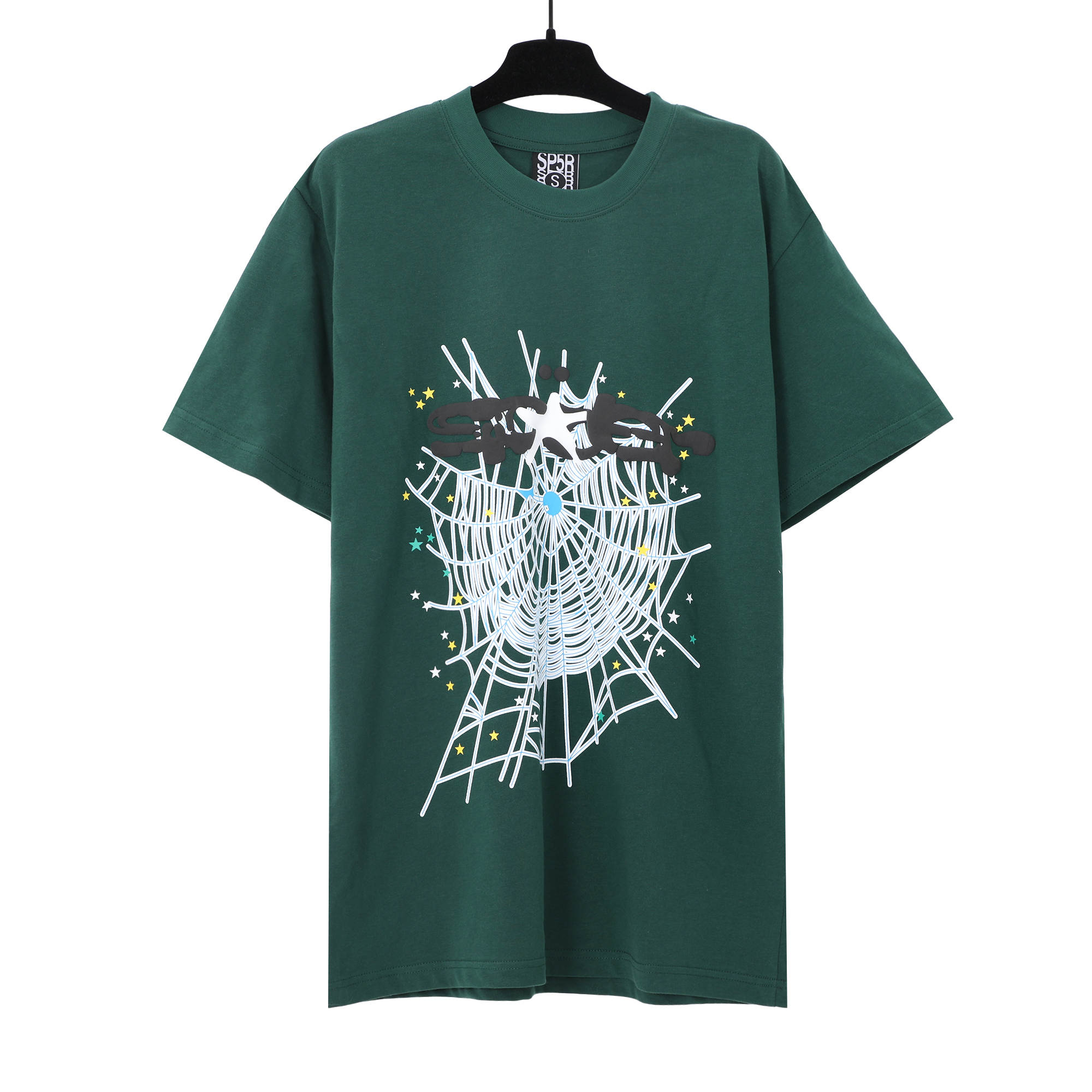 Foam Letter Spiderweb Star Print  Tee