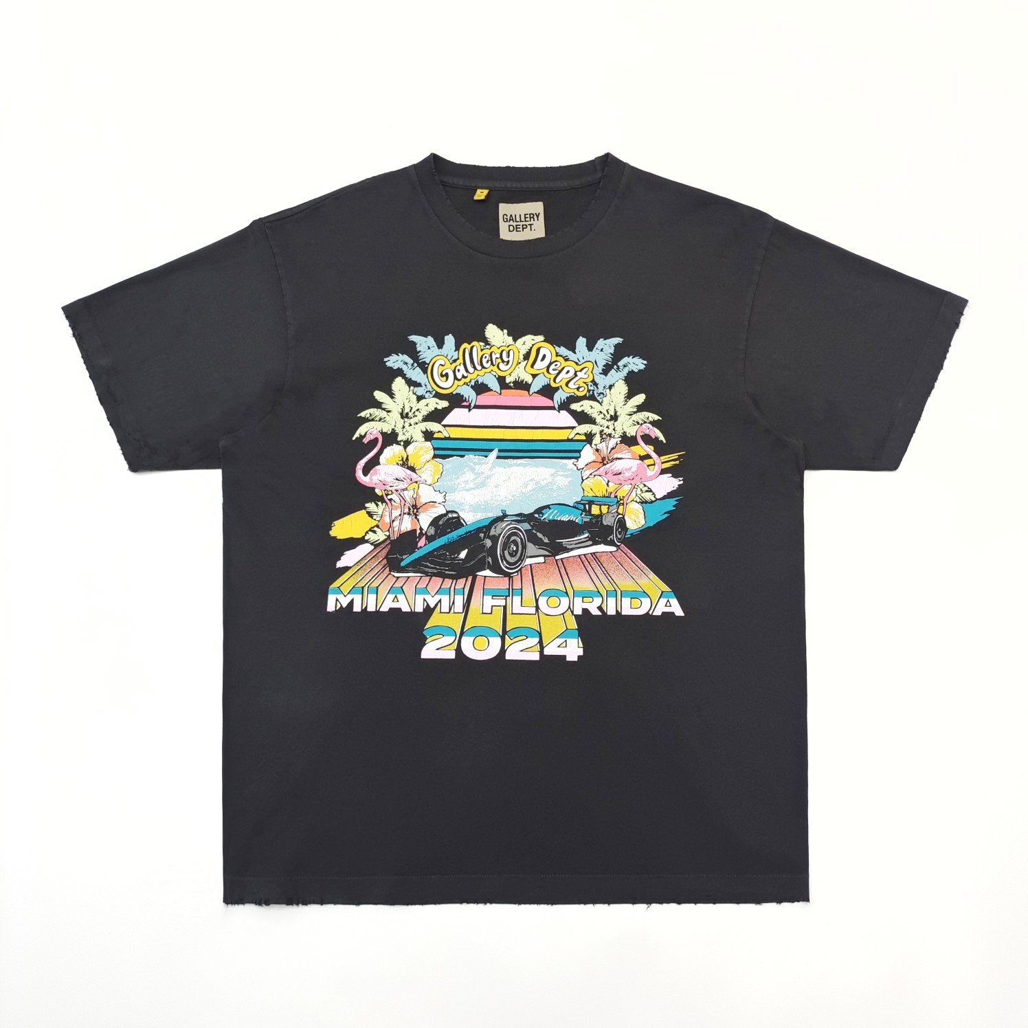 1:1 quality version Miami Limited Floral Racing Print Tee