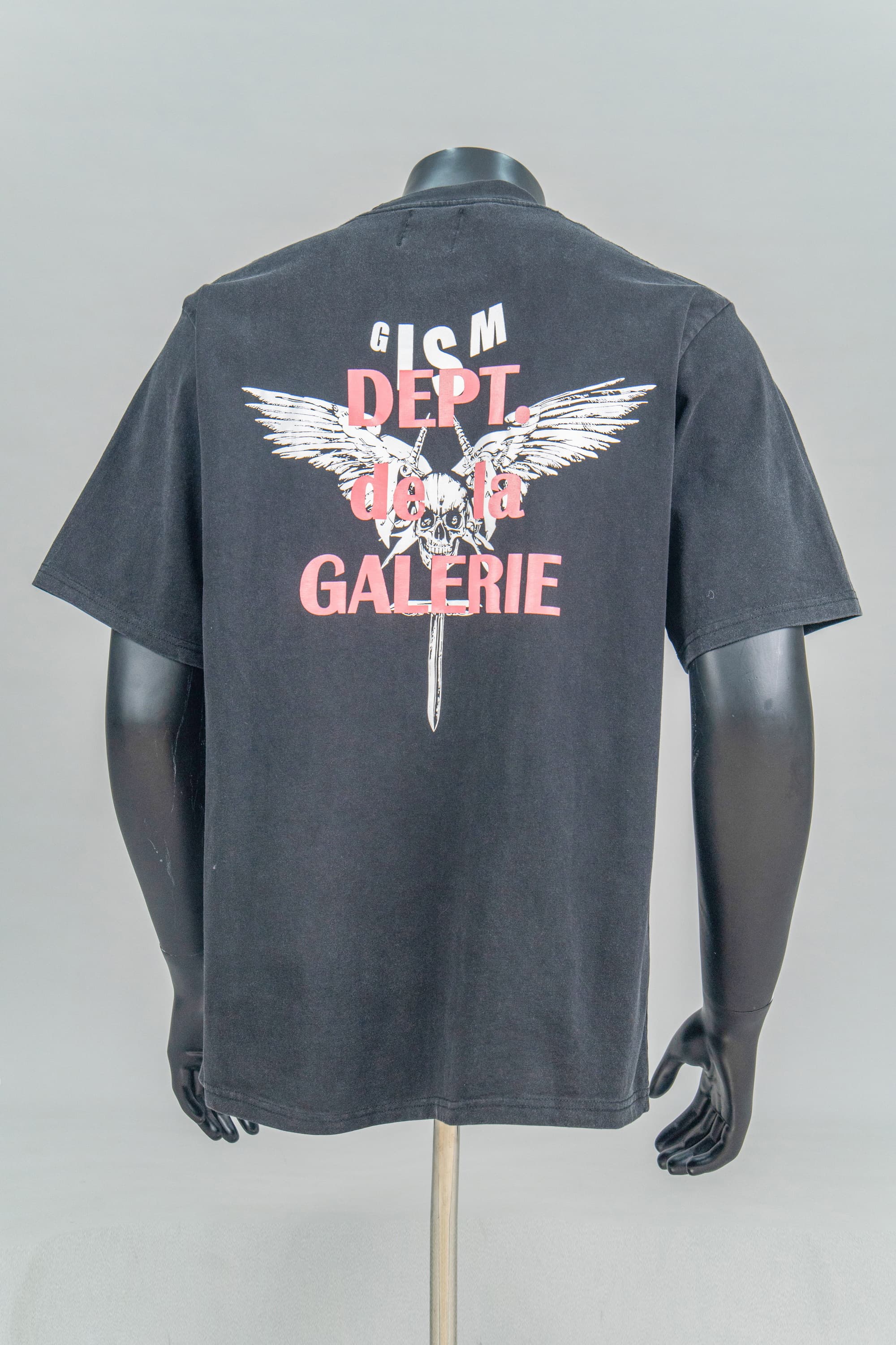 Devil's Eye Pink Letter Print Washed Version Tee