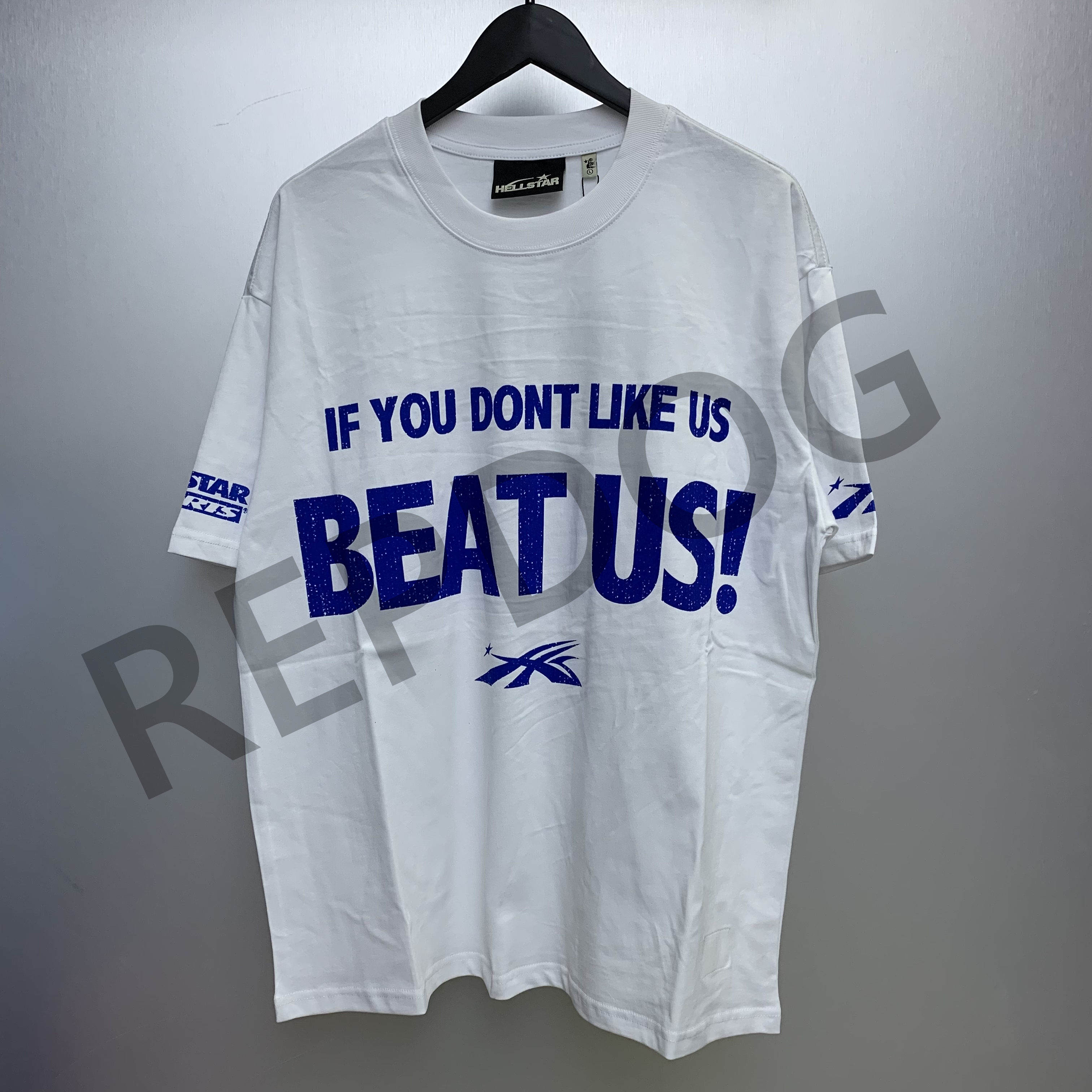 BEAT US slogan print hip-hop trend Tee