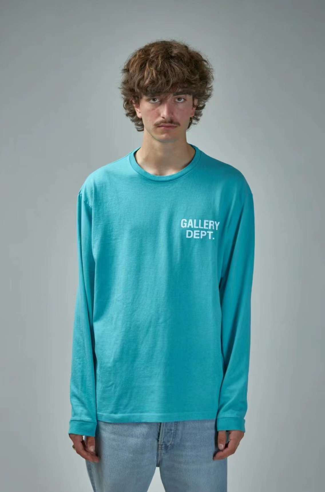 1:1 quality version Basic Letter Round Neck Long Sleeve tee