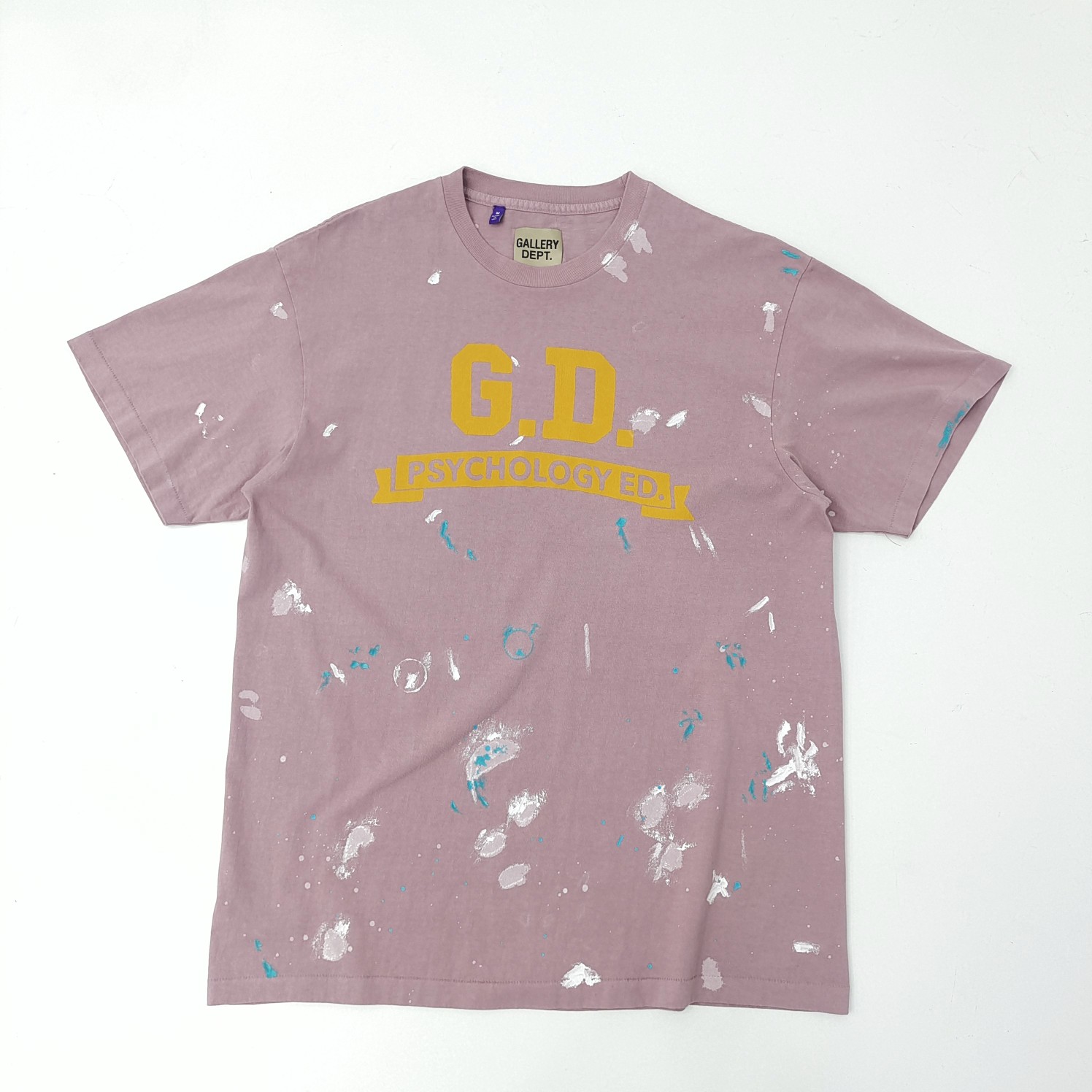 1:1 quality version PIrregular Paint Letter Print tee