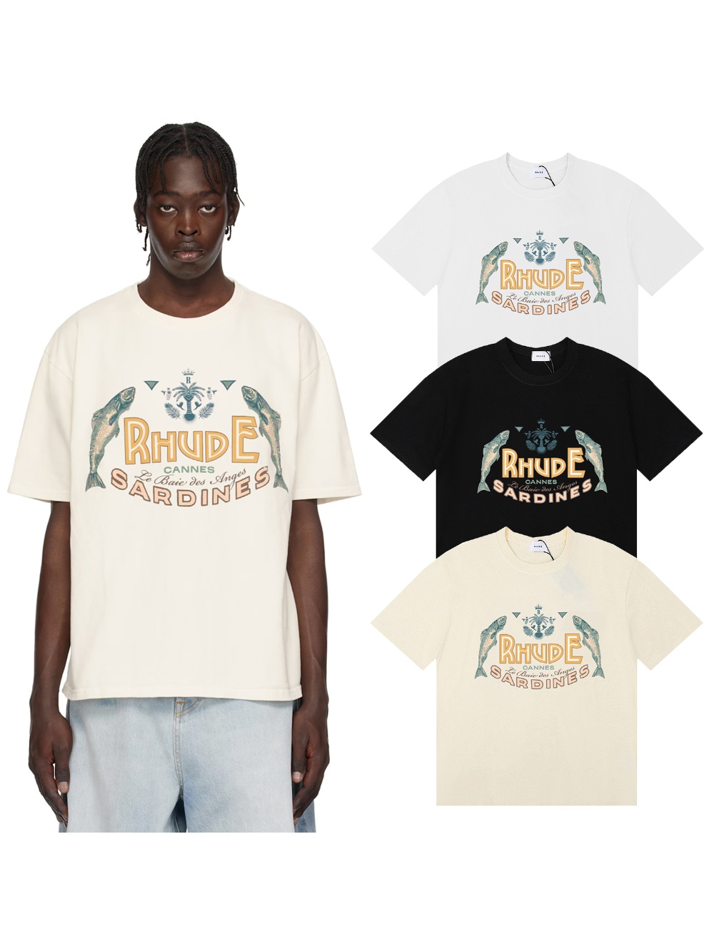 28390001 SARDINES printed Tee 3 colors