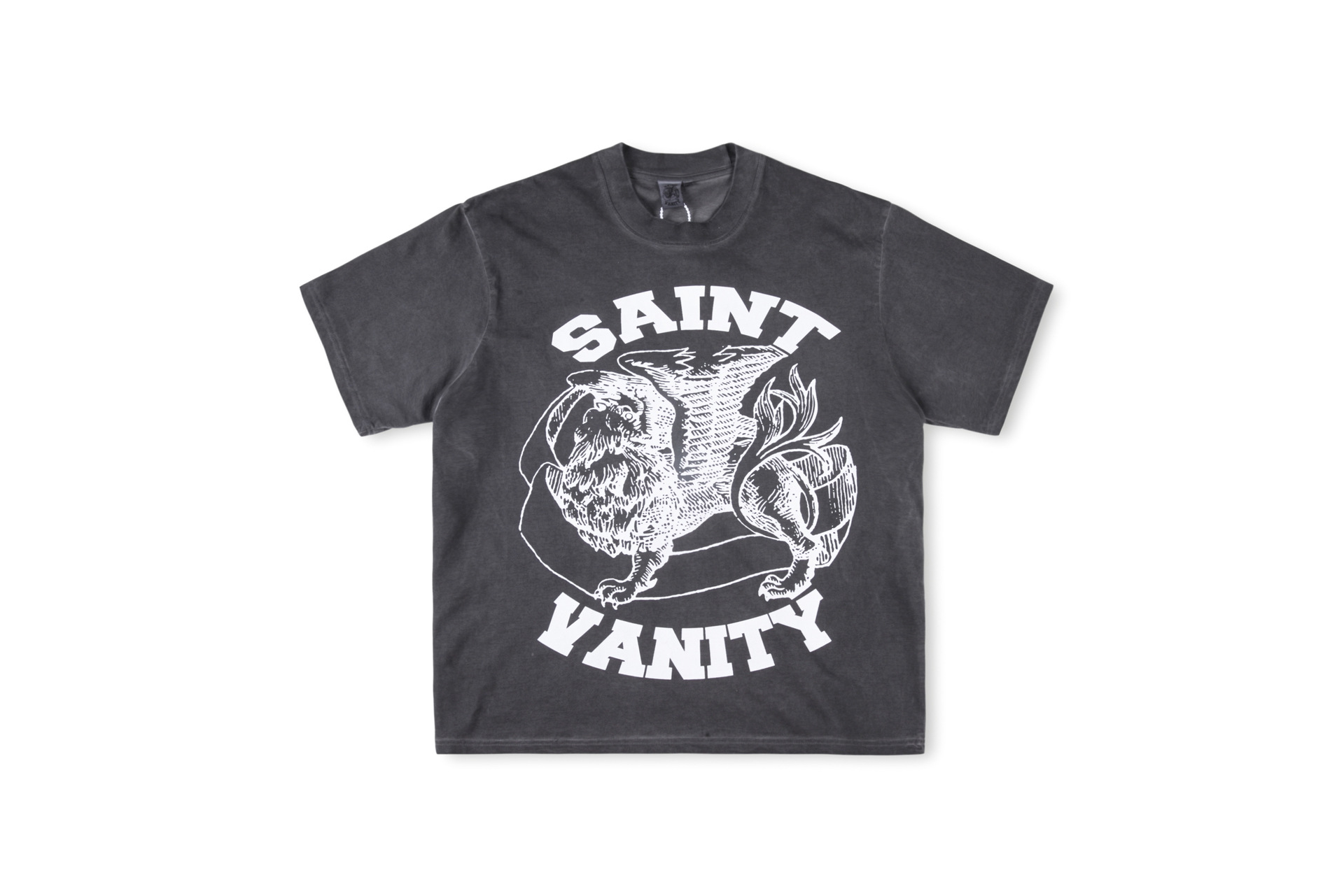 1:1 quality version 28313356 Totem Letter Print Washed Version Tee 2 colors