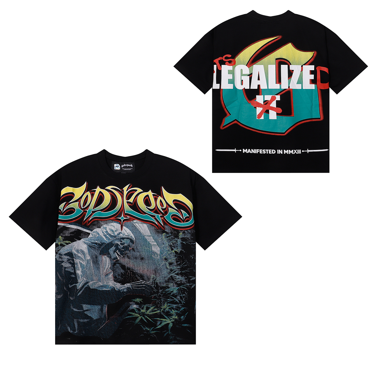 28203900 Bio Skull Poppy Print Tee 3 colors