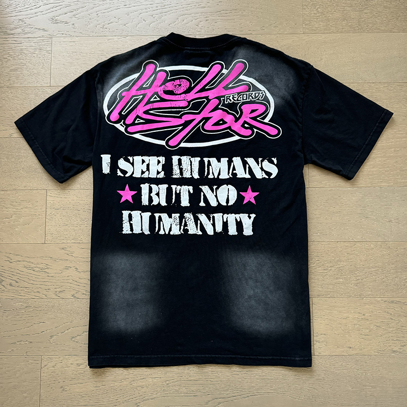 2024 Hip Hop Portrait Slogan Printed Washed Version Tee & Shorts Set