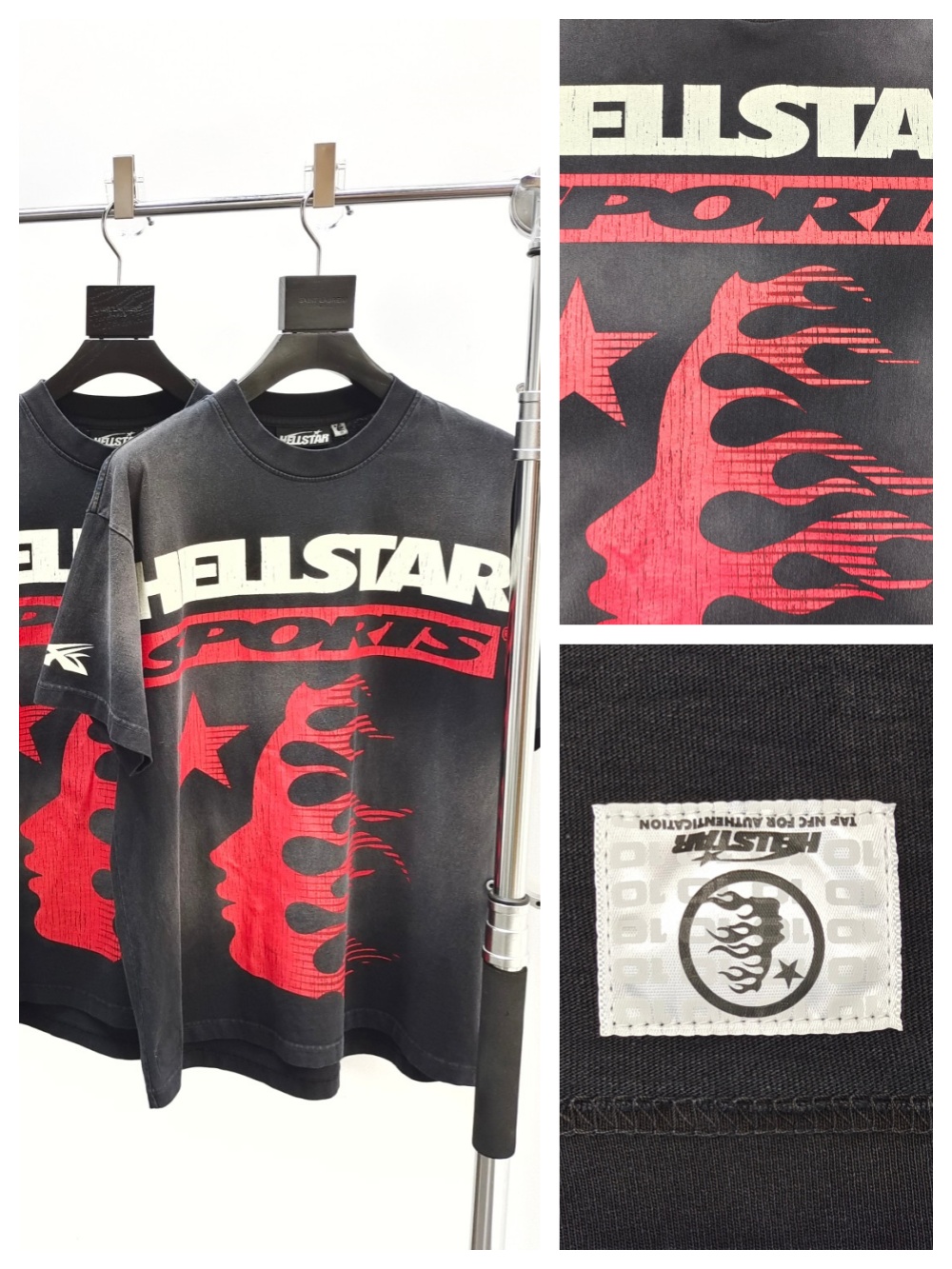 1:1 quality version Back FAMILY monogrammed washed version tee with NFC tag