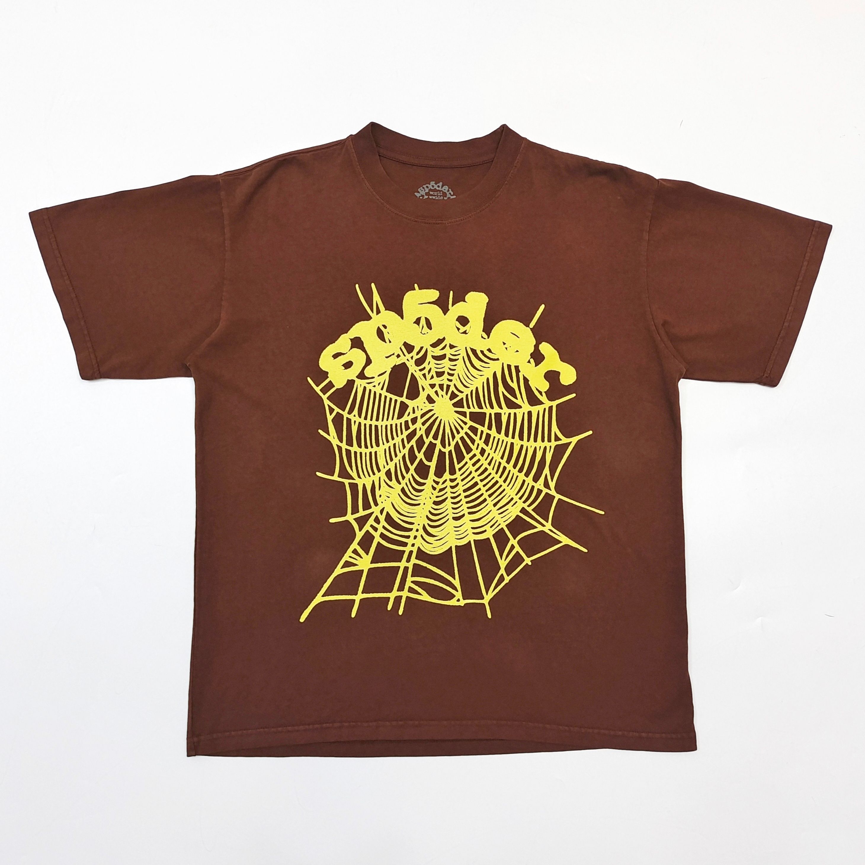 1:1 quality version 28113748 Yellow Lettering Yellow Web Printed Tee