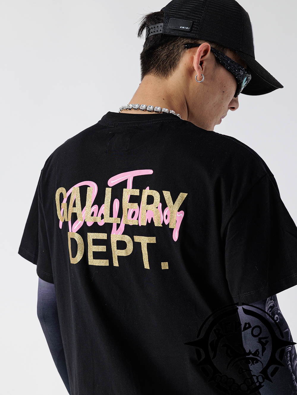 Wine Glass Girl Printed tee