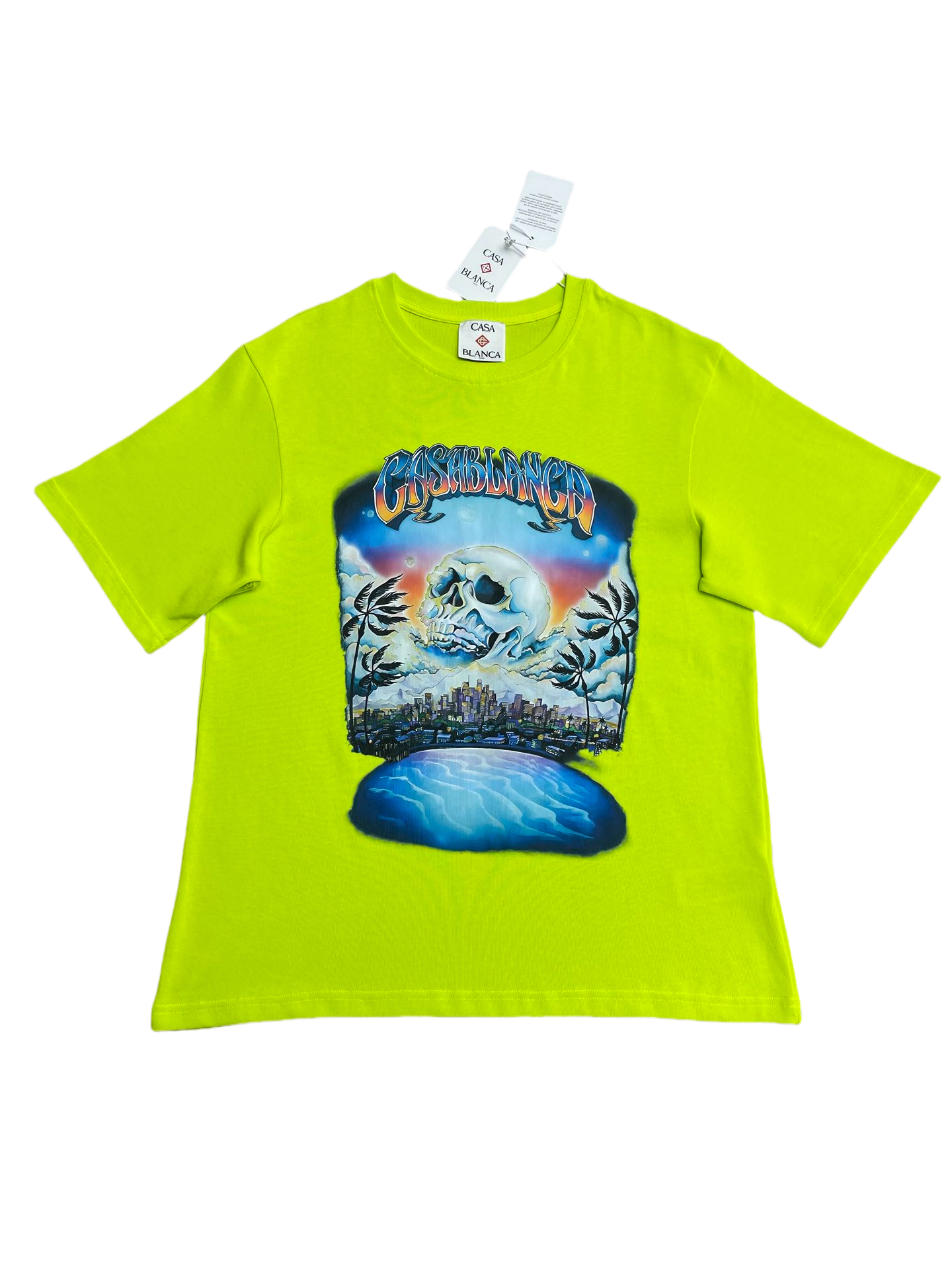 1:1 quality version 28129225 Coconut Skull Cityscape Print Tee 4 colors