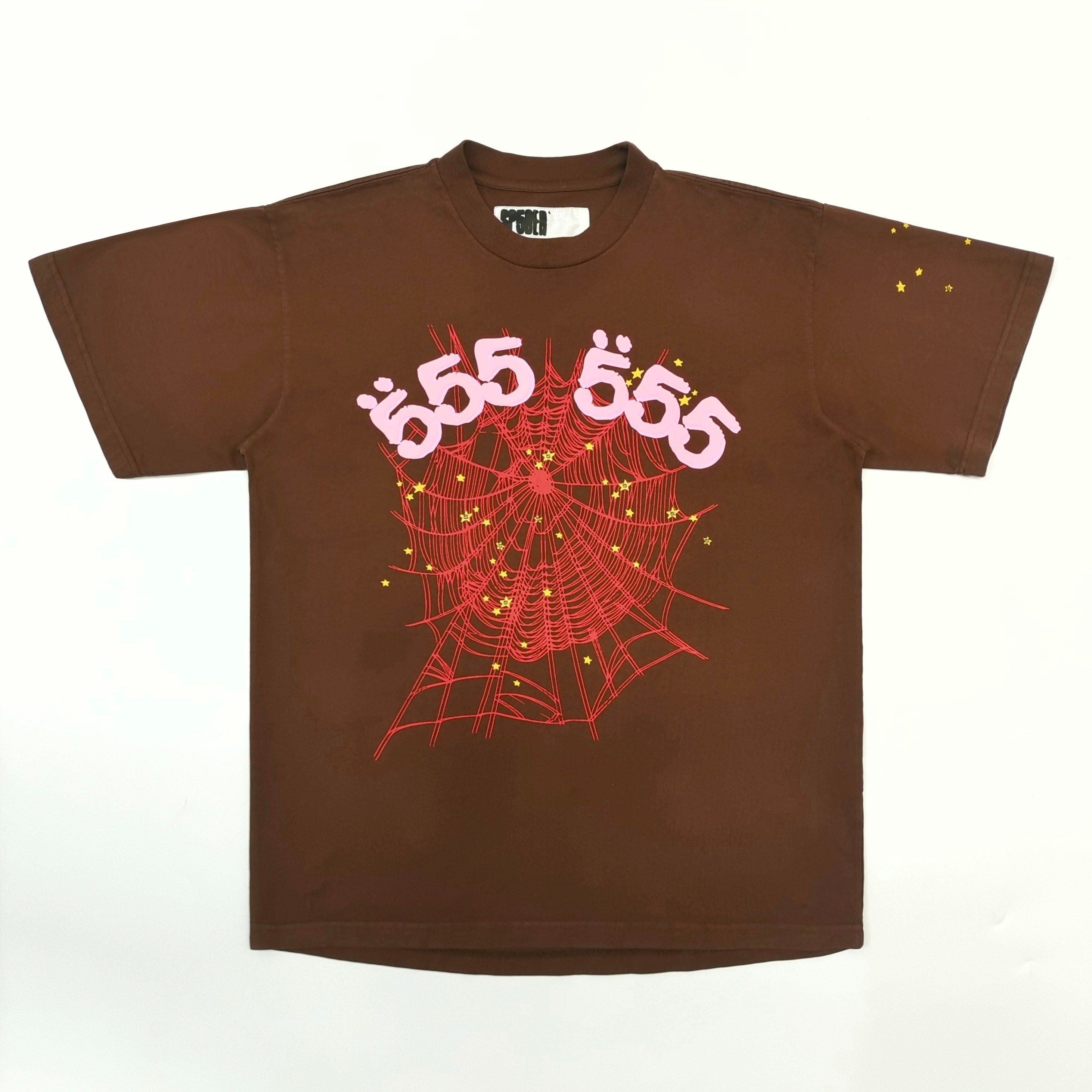 1:1 quality version 555 Red Spider Web Print Tee