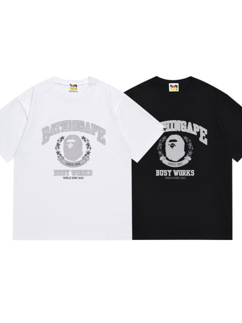 [buy more save more] Burst Letter Ape Badge Tee 2 colors