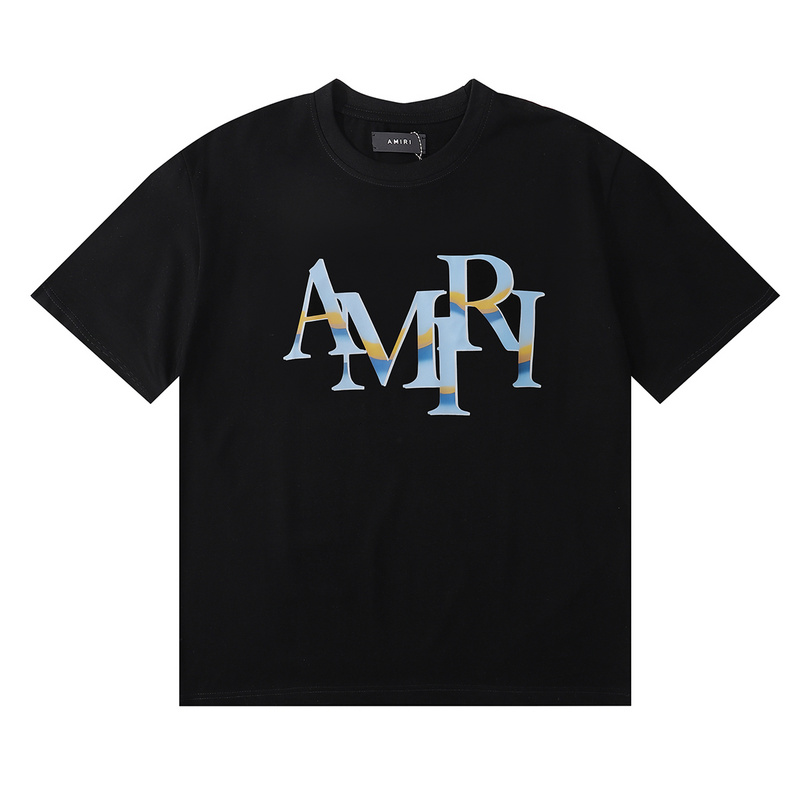 Gradient Mismatched Letter Print Tee 2 colors