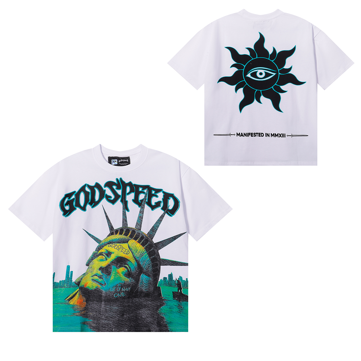 28203957 Drowning Liberty Print Tee 3 colors
