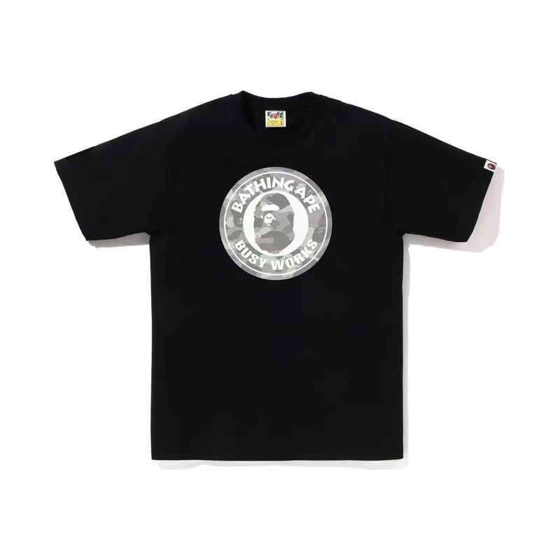 Camouflage round badge print Tee 2 colors