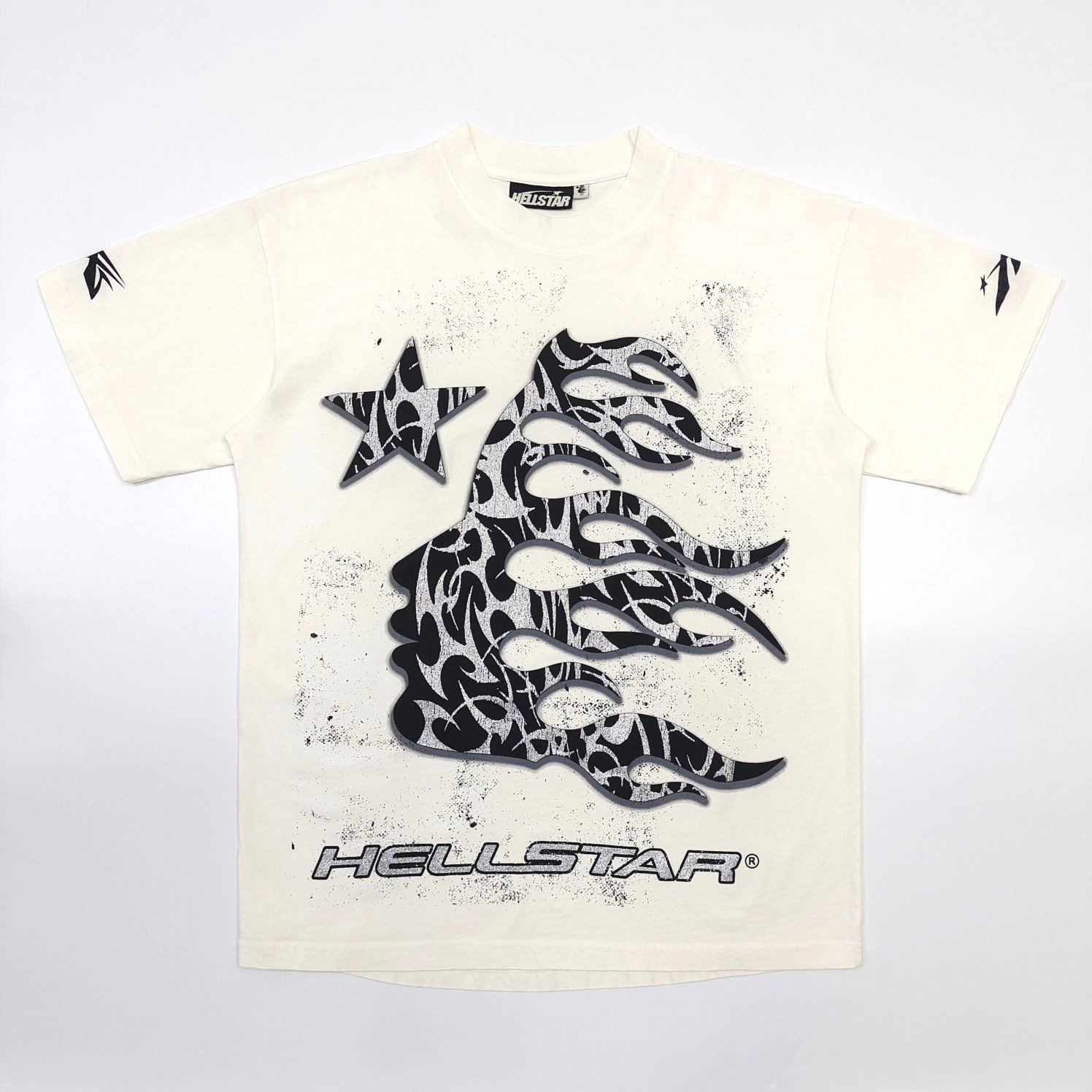 1:1 quality version  Silver Stamped Large Side Face tee with NFC tag