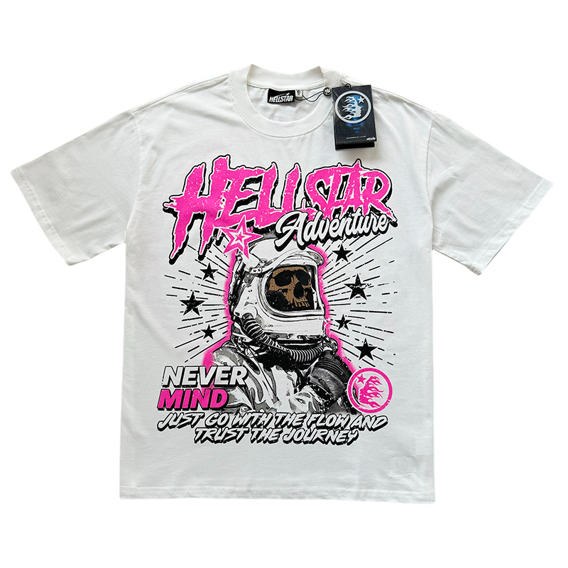 Space Skull Man Letter Print Tee 2 colors