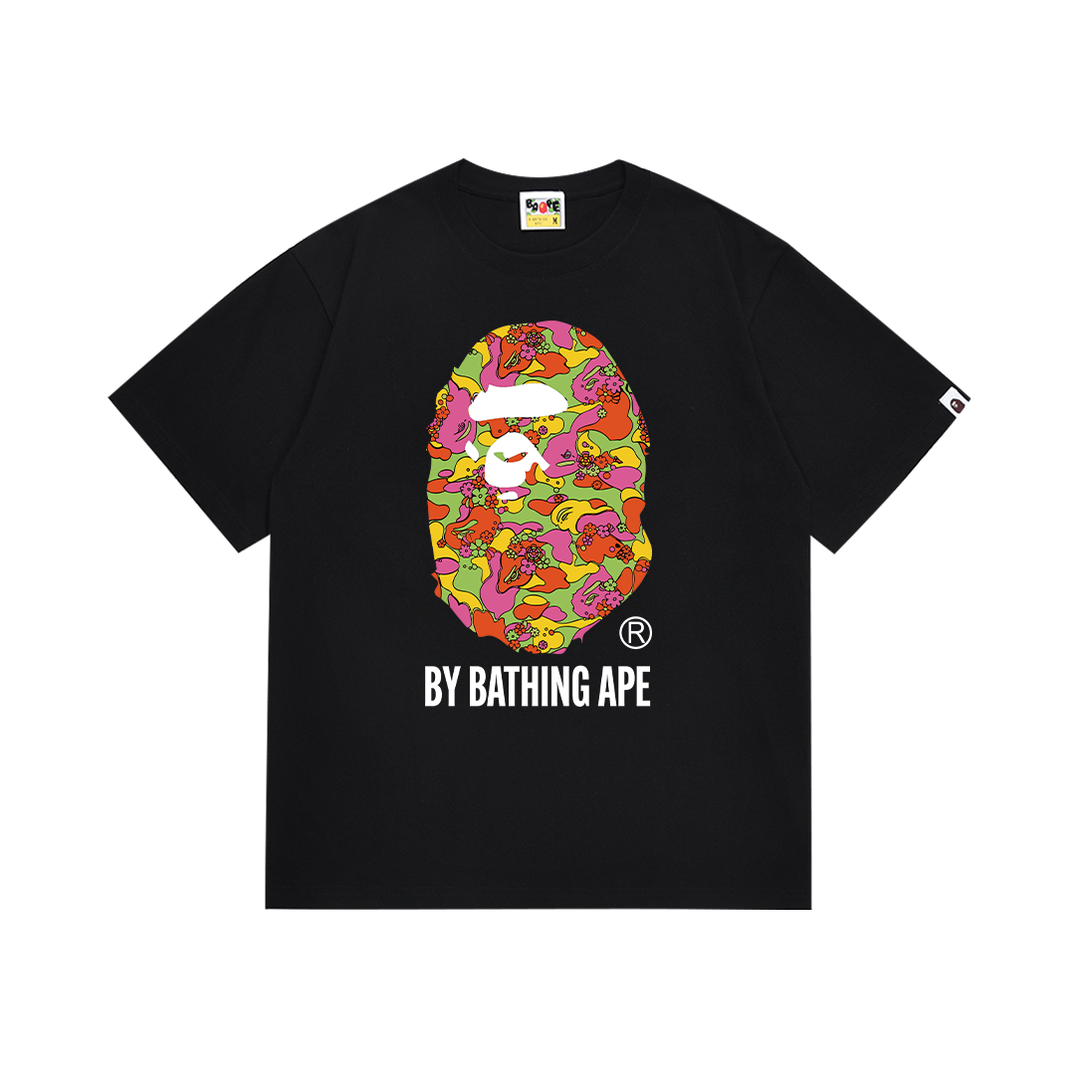 Camouflage Small Floral Pattern Large Ape Head Tee 4 colors