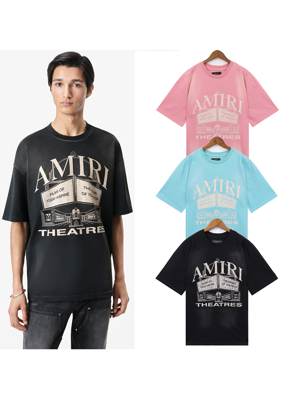 Theater Printed Letter Logo tee 3 colors