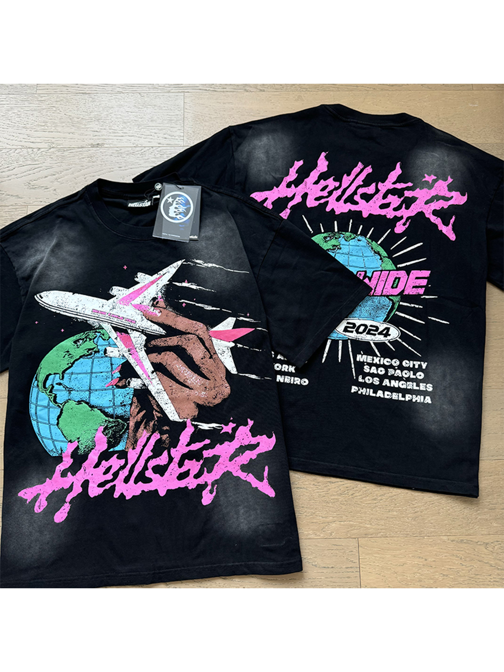 2024 Global Flight Printed Washed Version Tee
