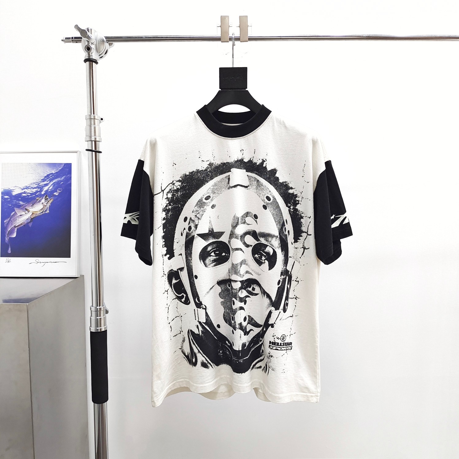 1:1 quality version HS Masked Man 777 Printed Tee with NFC tag