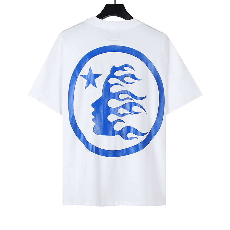 Blue logo rubber print Tee