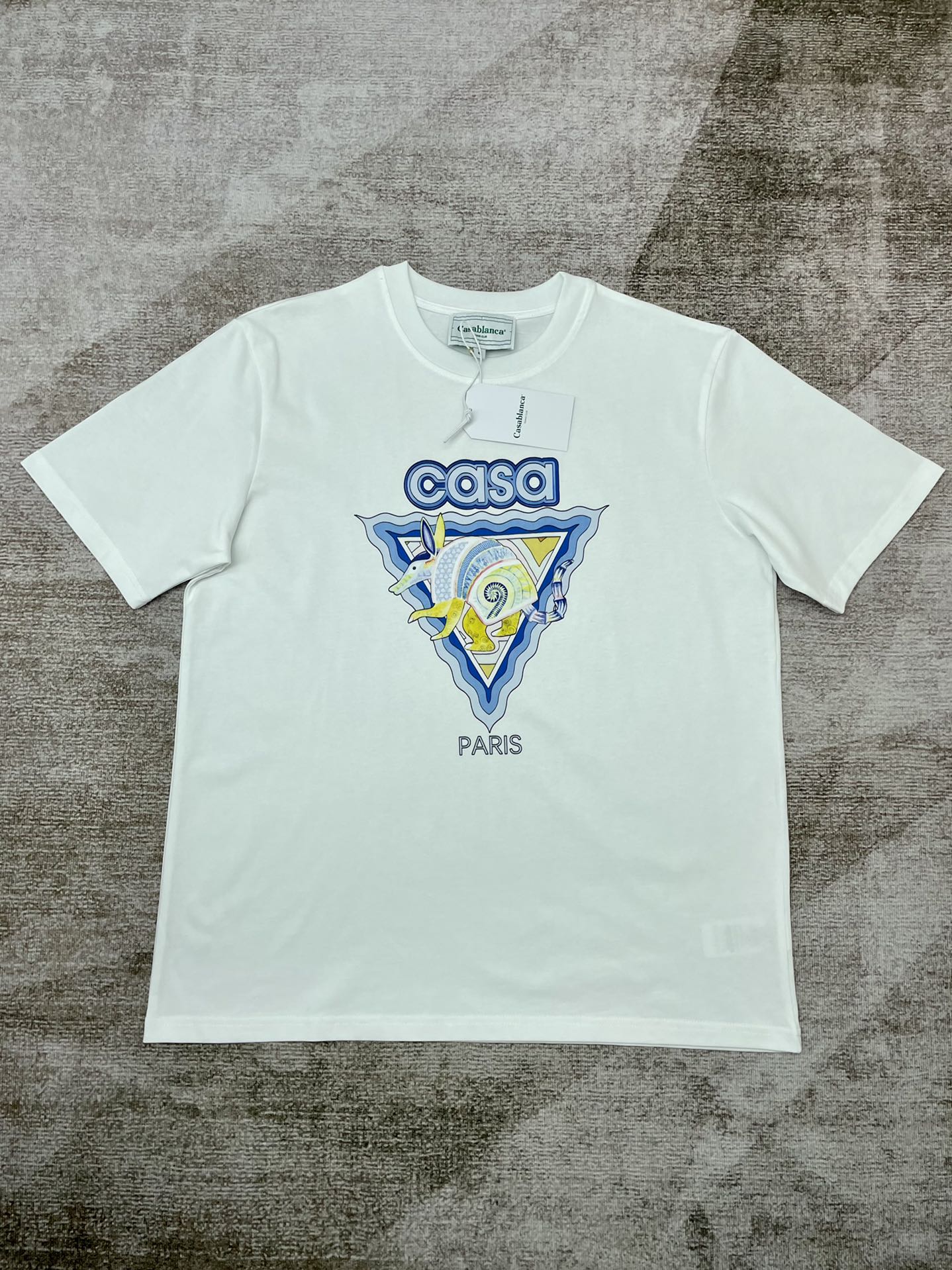 1:1 quality version Prancing Pony Short Sleeve teeTriangle Crocodile Print tee 2 colors