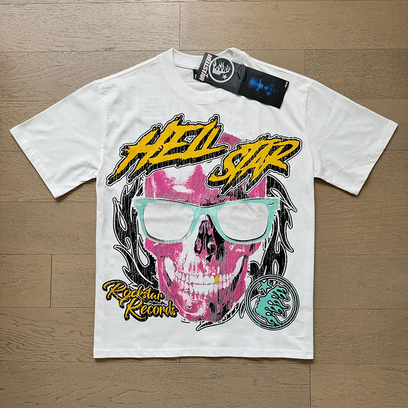 Sunglass Wearing Skull Slogan Print Tee 2 colors