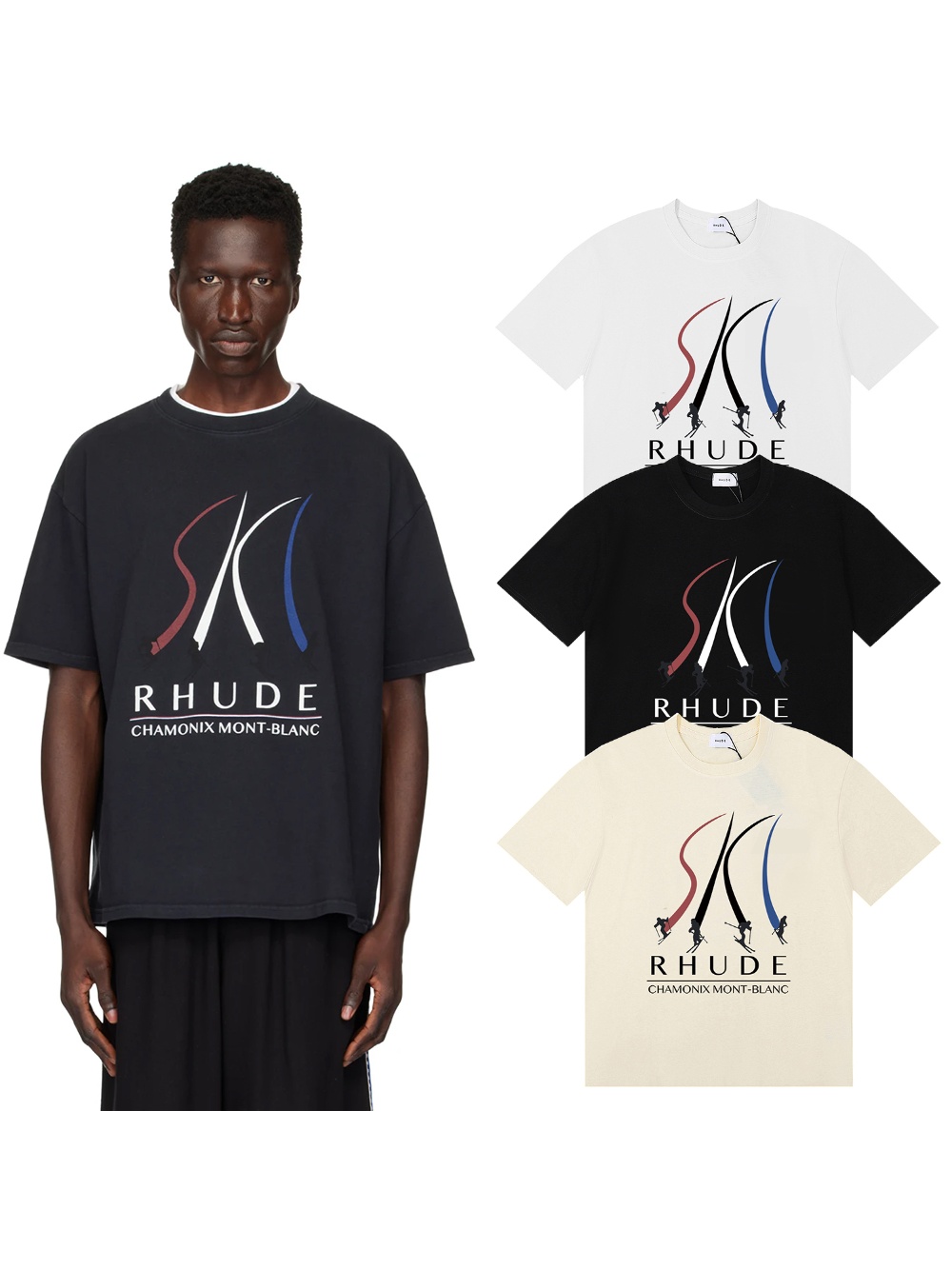 28196920 Skiing Print Tee 3 colors