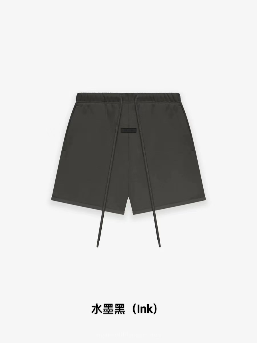 1:1 quality version Three-dimensional adhesive label letters LOGO Ink black Tee &  Shorts Set