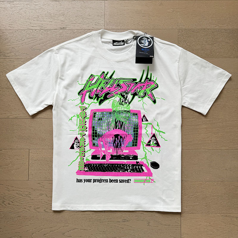 Magic Pink Computer Triangle Logo Print Tee 2 colors