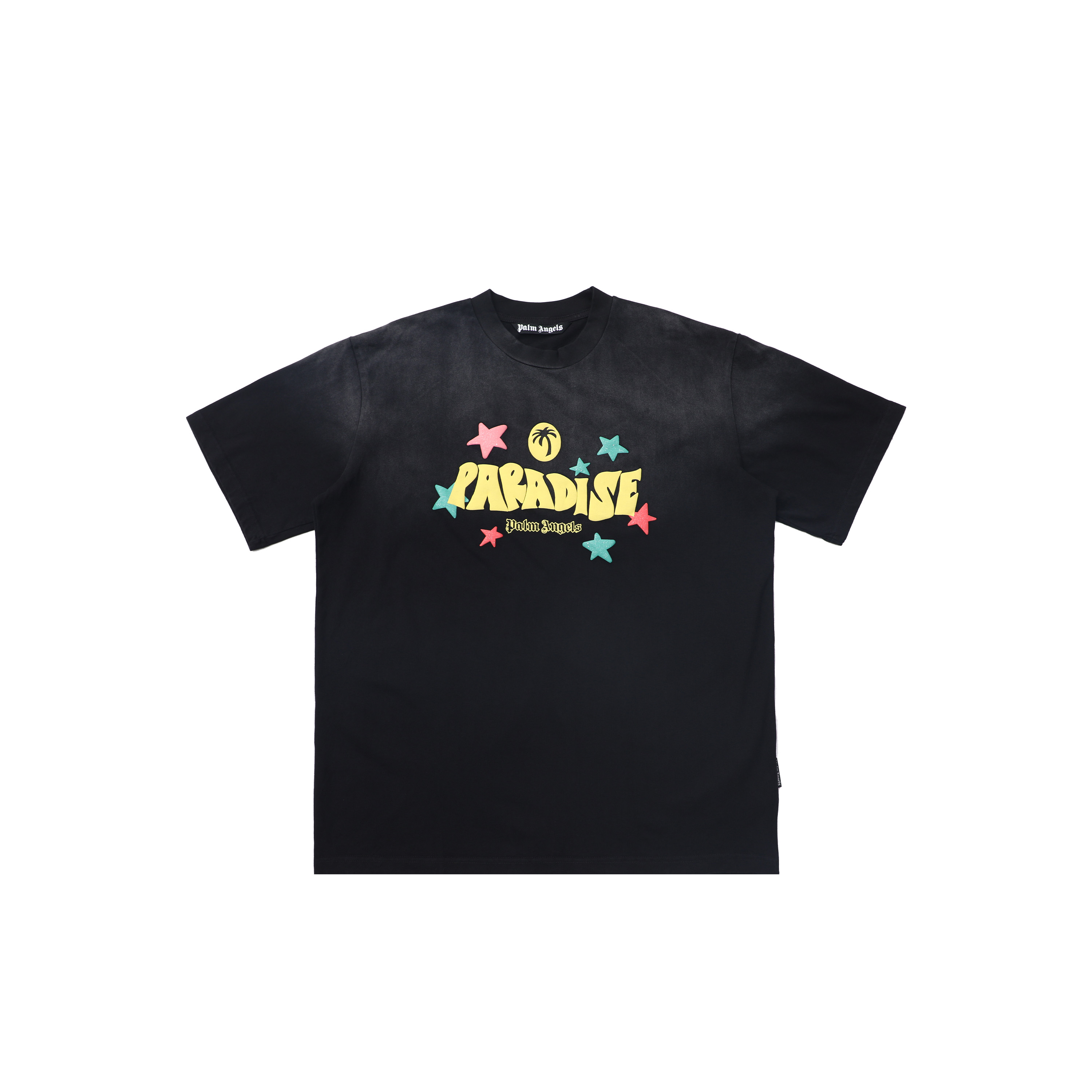 28180443 Colorful Stars Foam Letter Print Tee 3 colors