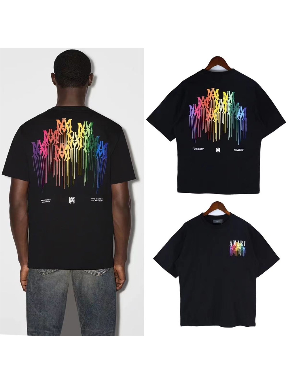 Colourful Ink Splash Graffiti Flow Paint Tee 2 colors