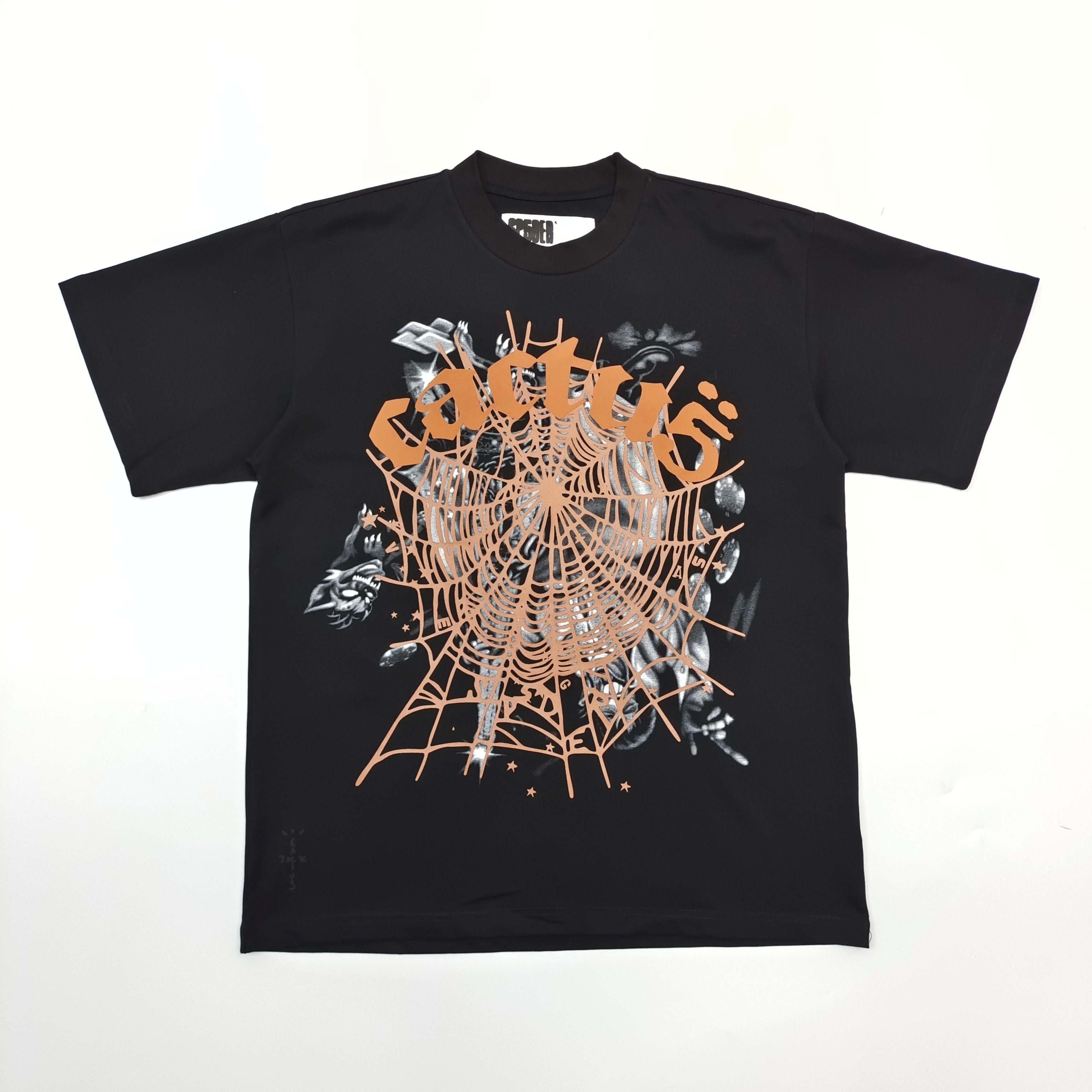 1:1 quality version Co-branded Brown Print Tee