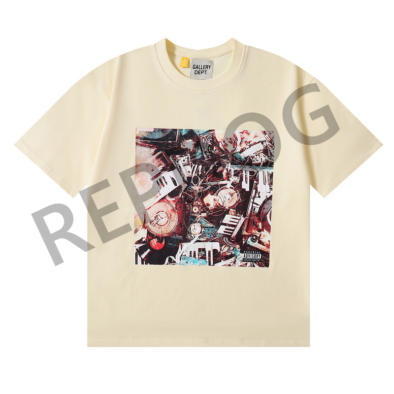 Cluttered Mechanical Letter Print Tee 2 colors