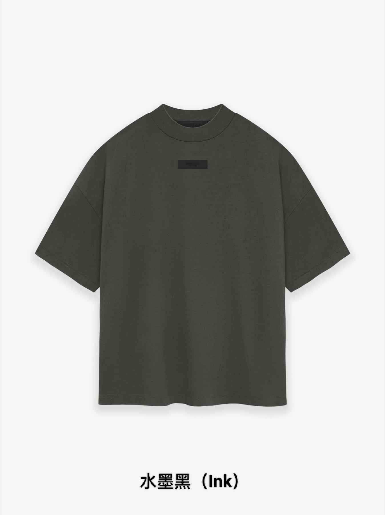 1:1 quality version Three-dimensional adhesive label letters LOGO Ink black Tee &  Shorts Set