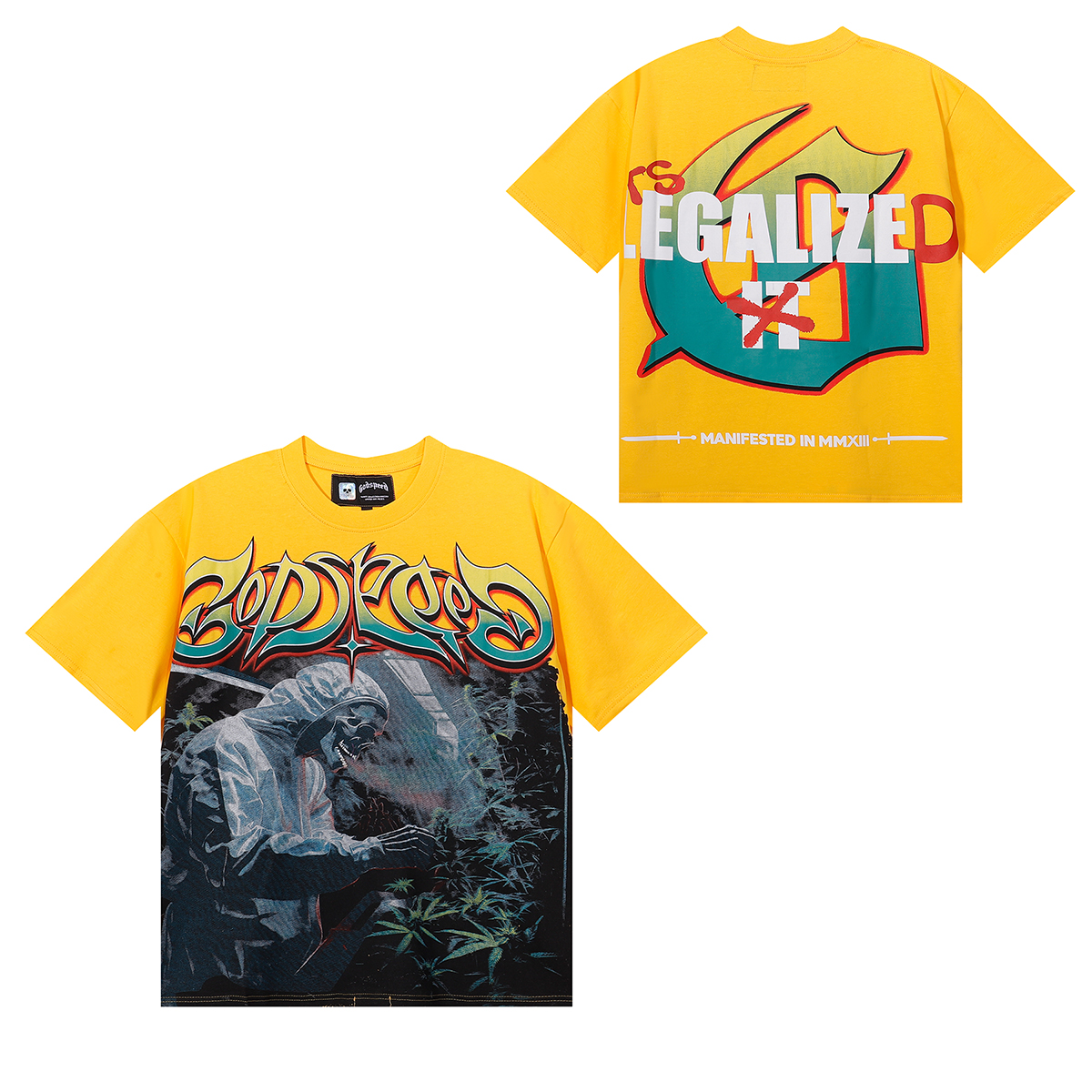 28203900 Bio Skull Poppy Print Tee 3 colors