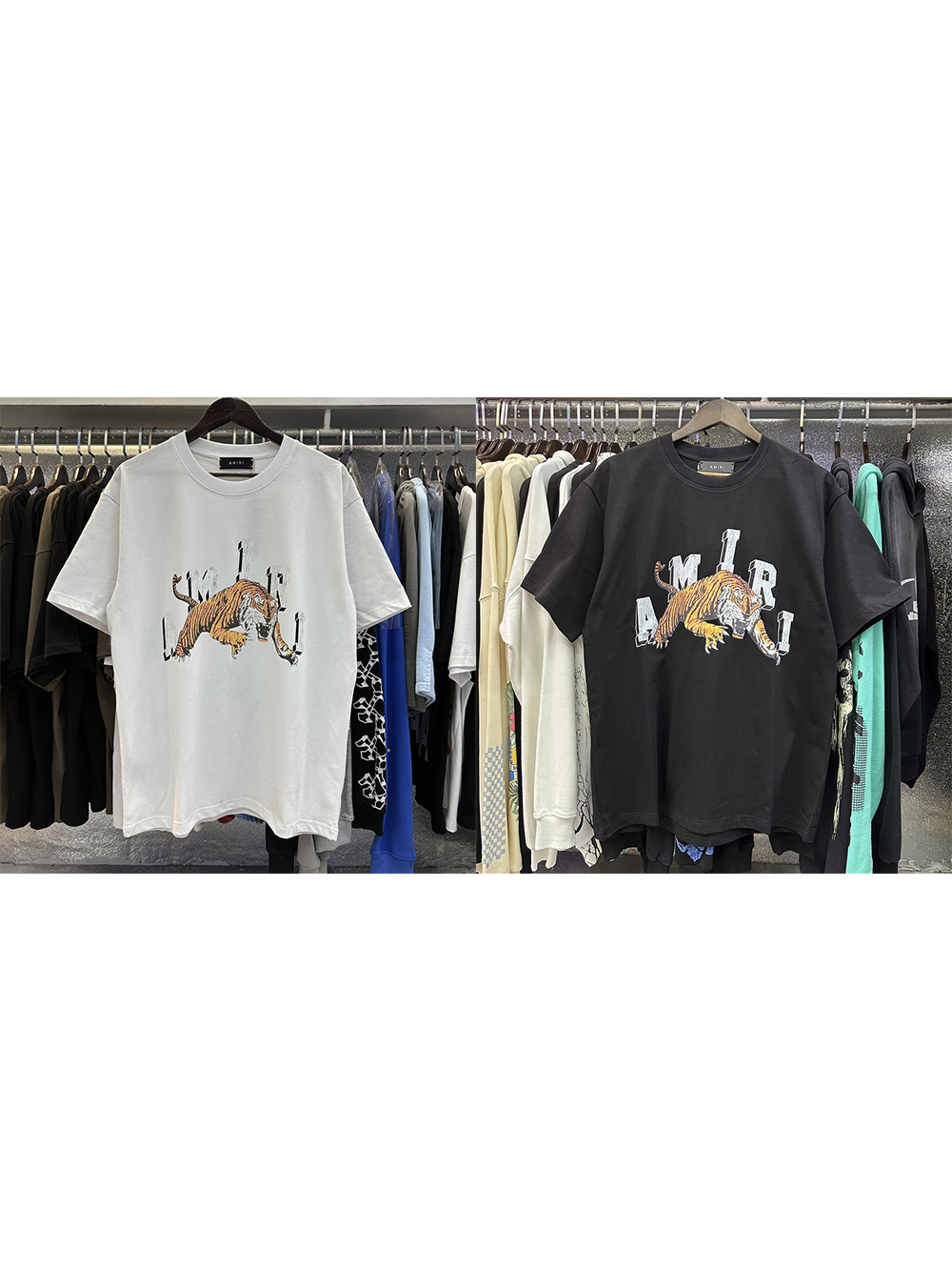 Arched Letter Tiger PrintTee 2 colors