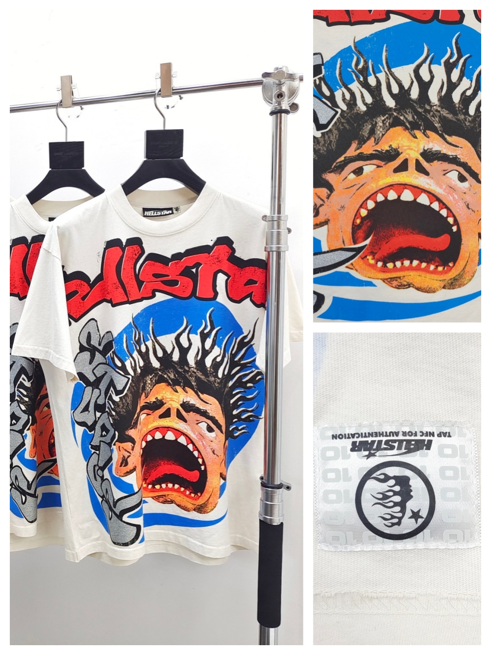 1:1 quality version Noise Head Print Tee with NFC tag