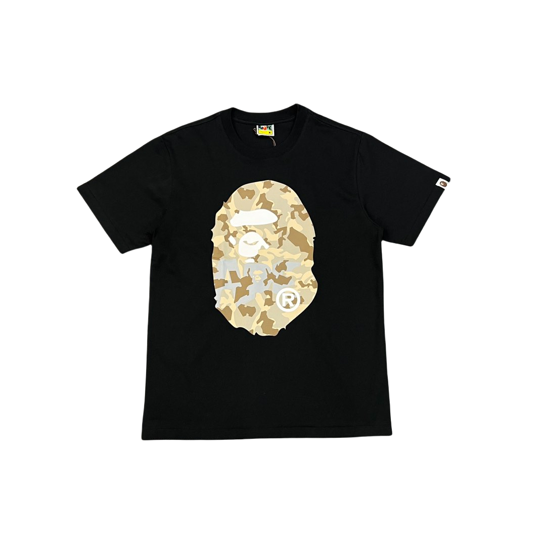 1:1 quality version 28326454 Front and back desert camouflage apes big head print Tee 4 colors