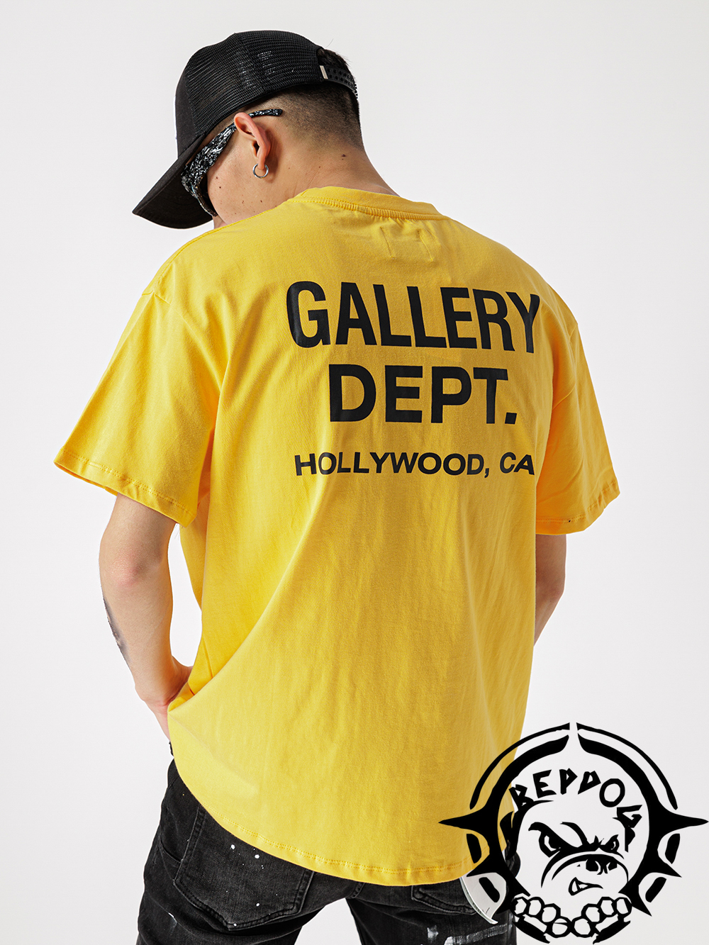 Lemon Yellow Back Letter Print tee 4 colors