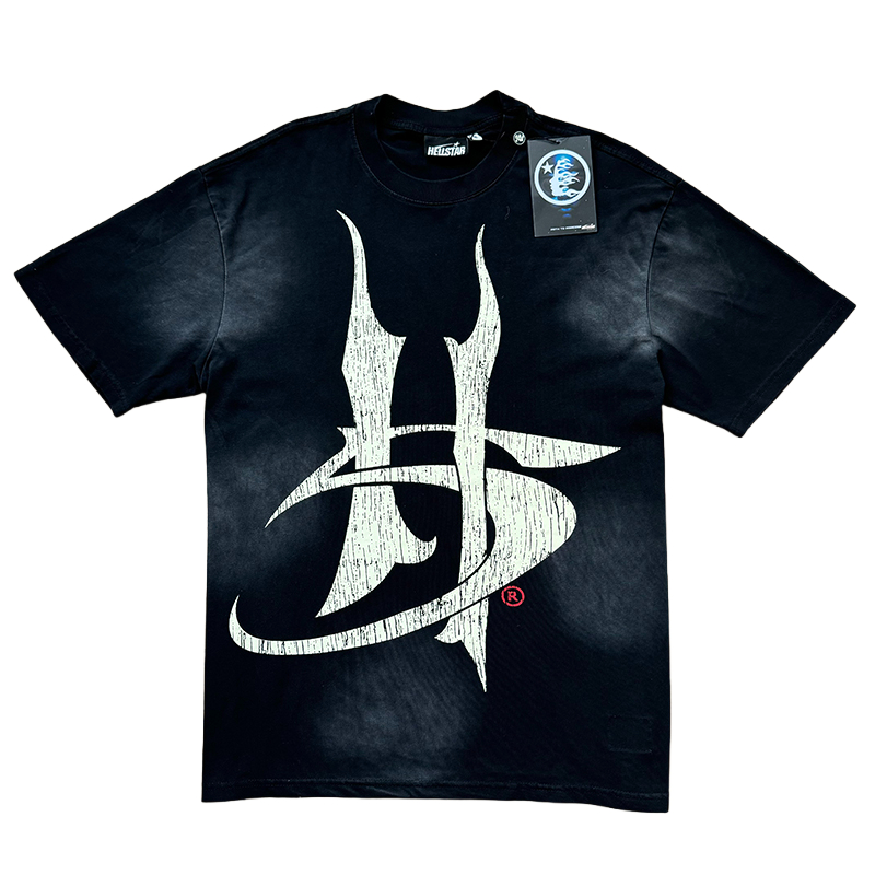 28356721 HS Gothic Letter Print Washed Version Tee