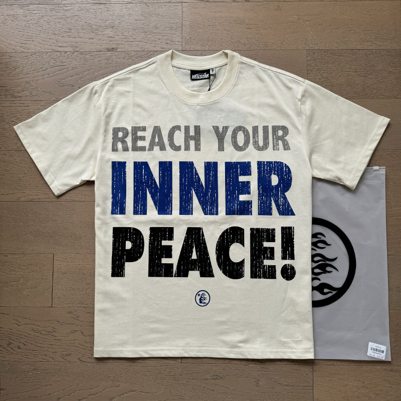 Three rows of mottled large monogrammed slogans printed tee 4 colors