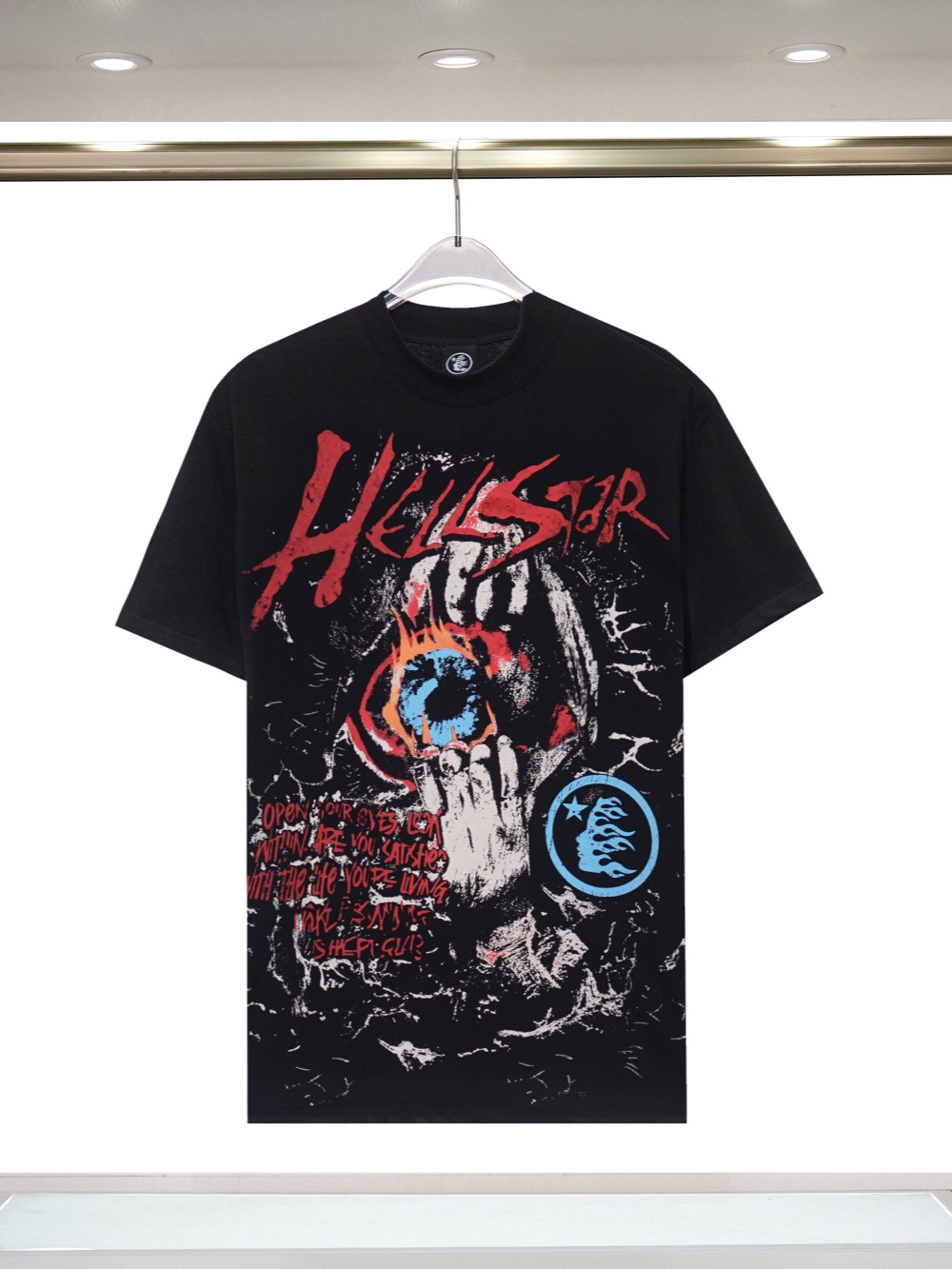 Fun Gaze Eye Letter Print Tee