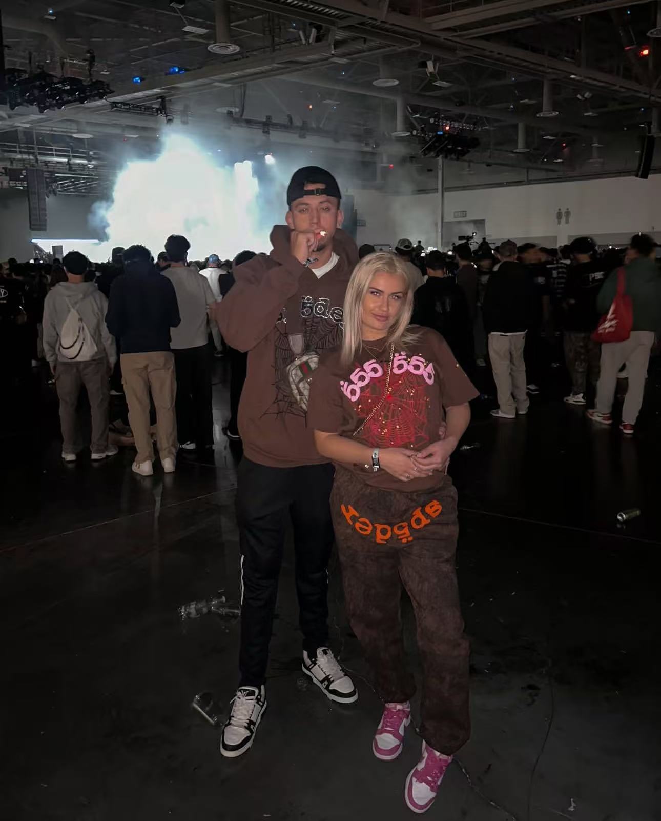 1:1 quality version 555 Red Spider Web Print Tee